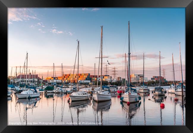 Golden Hour at Totton and Eling Marina Framed Print by KB Photo
