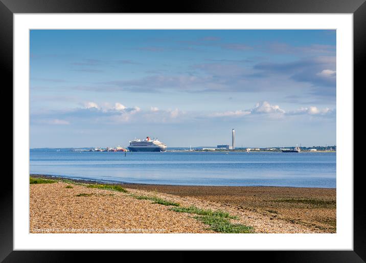View across Southampton Water, England, UK Framed Mounted Print by KB Photo