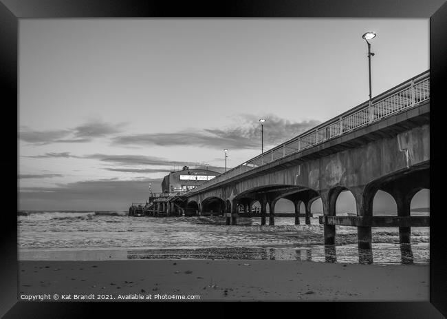 Bournemouth Pier in Black & White Framed Print by KB Photo