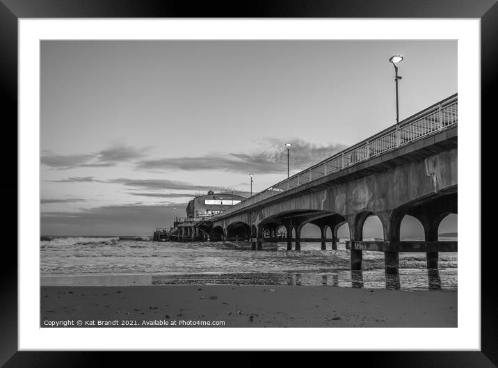Bournemouth Pier in Black & White Framed Mounted Print by KB Photo