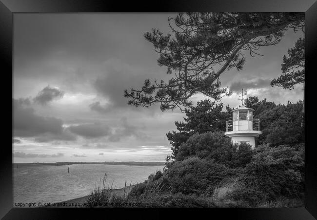 Lepe Lighthouse monochrome, Hamphire Framed Print by KB Photo