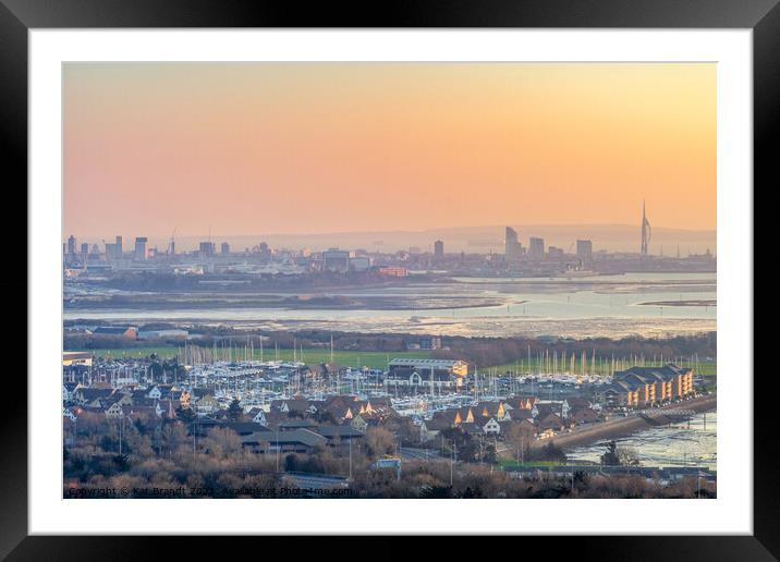 Portsmouth at Dusk Framed Mounted Print by KB Photo