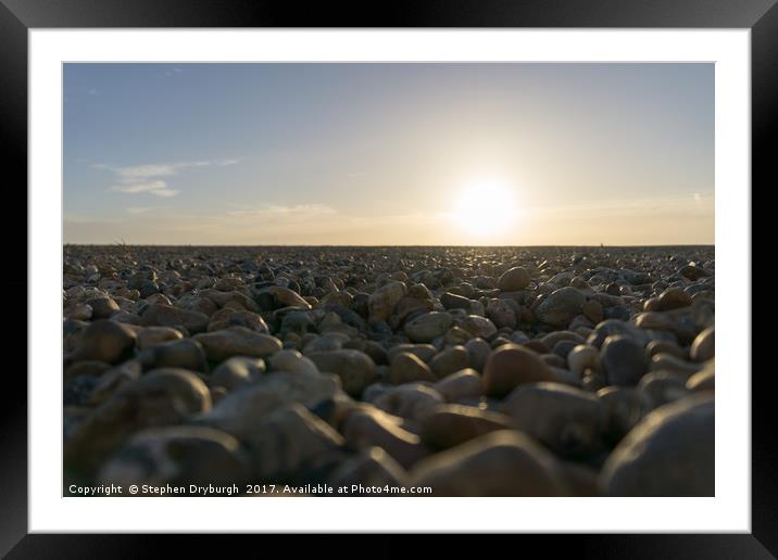 Pebbles Framed Mounted Print by Stephen Dryburgh