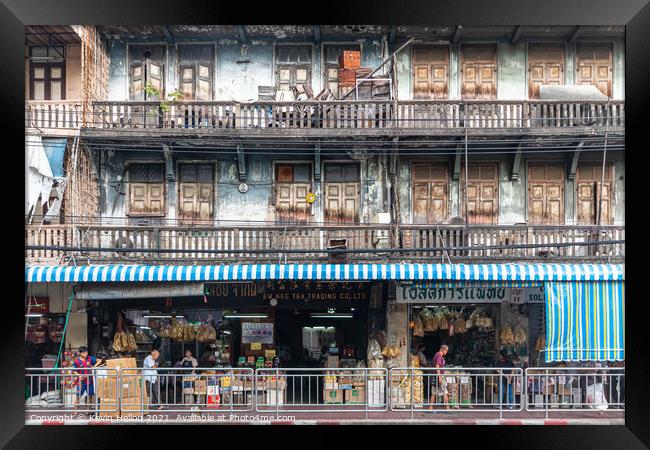 A typical building in Chinatown  Framed Print by Kevin Hellon
