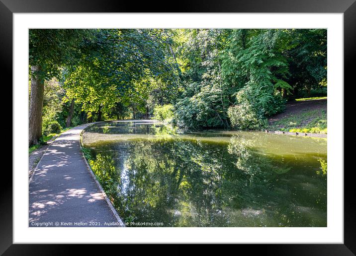 The Dam in The Rai park, High Wycombe Framed Mounted Print by Kevin Hellon