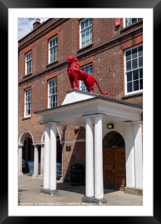 The famous Red Lion symbol of High Wycombe Framed Mounted Print by Kevin Hellon