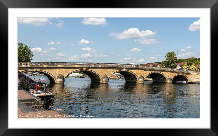 Henley Bridge, Framed Mounted Print by Kevin Hellon