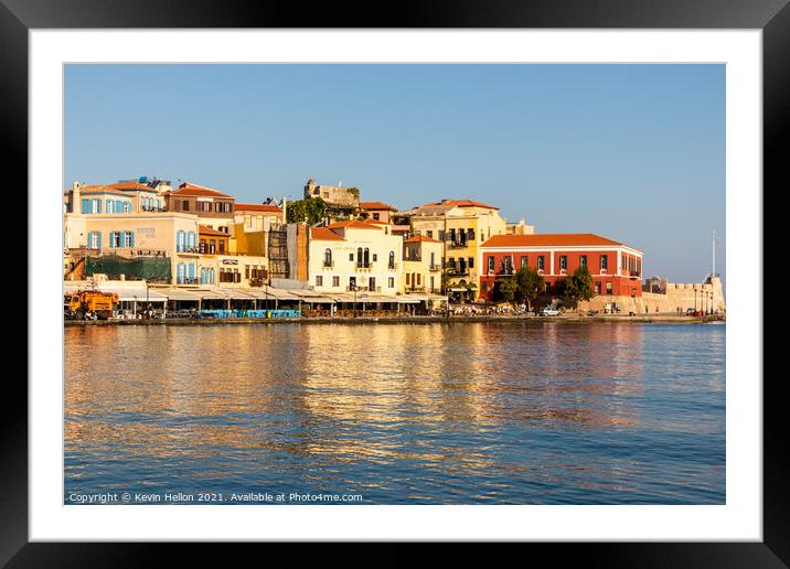The old Venetian harbour Framed Mounted Print by Kevin Hellon