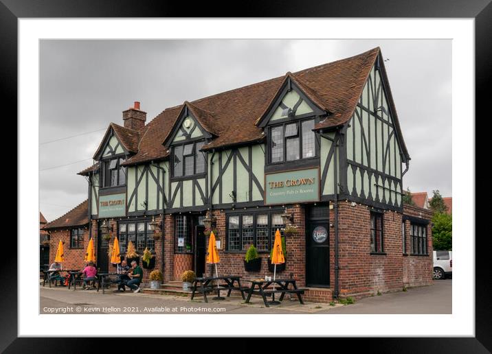 The Crown public house, Cookham, Framed Mounted Print by Kevin Hellon