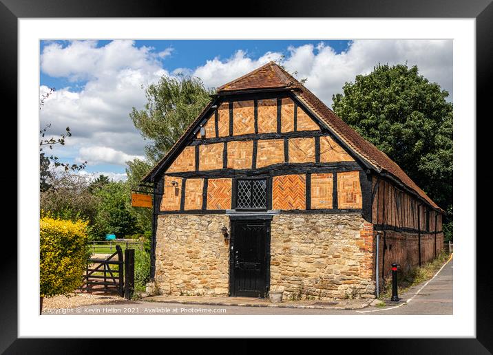 Tithe Barn, Thame Framed Mounted Print by Kevin Hellon