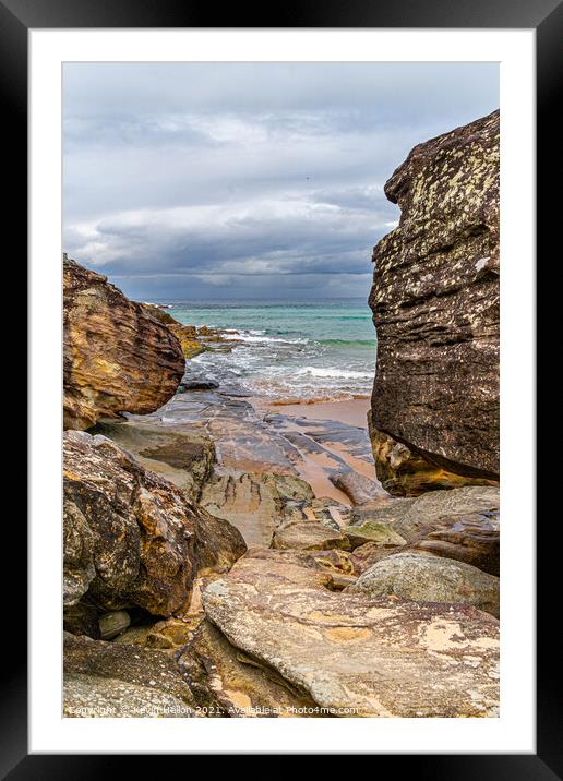 Between the rocks, Framed Mounted Print by Kevin Hellon