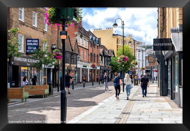 Hign Streeet, Uxbridge Framed Print by Kevin Hellon