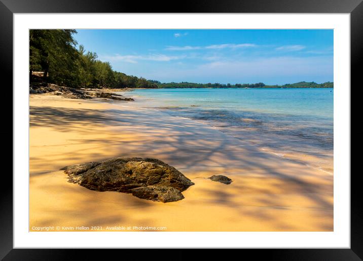 Beach on Koh Phayam, Framed Mounted Print by Kevin Hellon