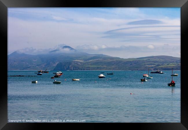 Low cloud on Nefyn Peninsular Framed Print by Kevin Hellon