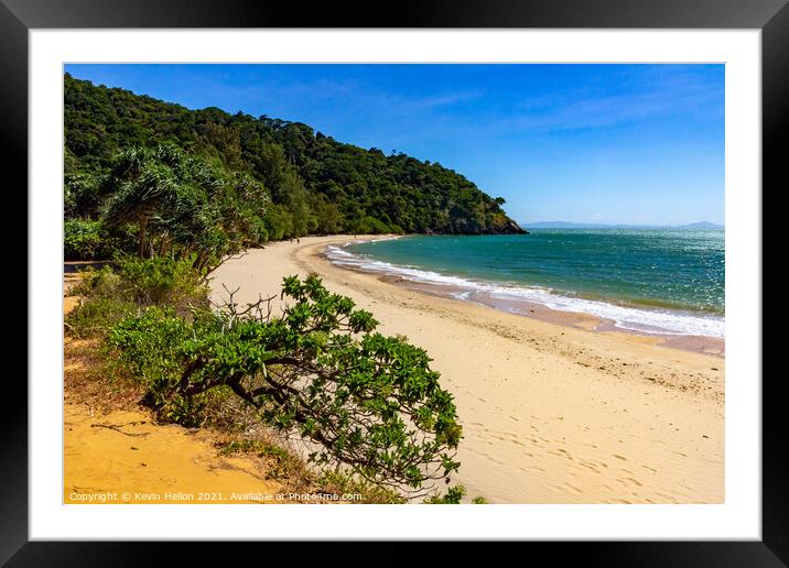 Beach, Waterfall Bay, Framed Mounted Print by Kevin Hellon
