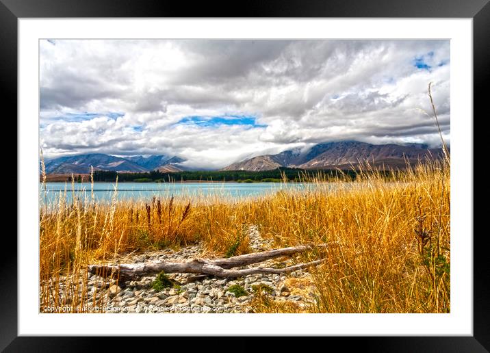 Lake Tekapo, Canterbury, South Island, New Zealand Framed Mounted Print by Kevin Hellon