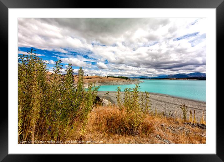 Lake Pukaki, South Island, New Zealand Framed Mounted Print by Kevin Hellon