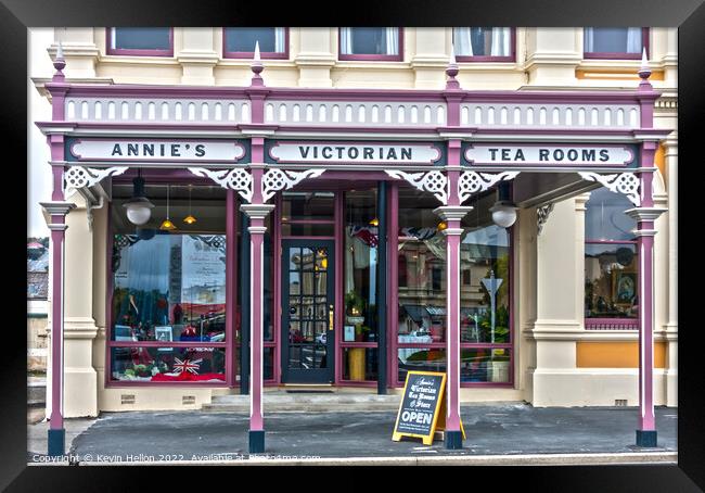 Annie's Victorian Tea Rooms, Framed Print by Kevin Hellon