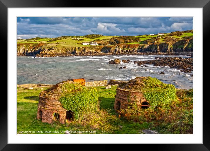 Disused brick kilns at Porth Wen Brickworks, Framed Mounted Print by Kevin Hellon