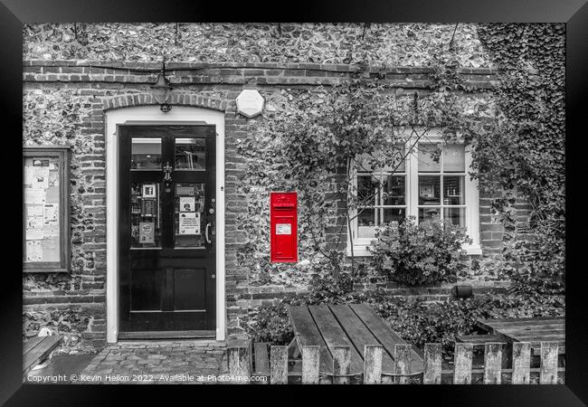 The old post office and village store, Hambleden,  Framed Print by Kevin Hellon