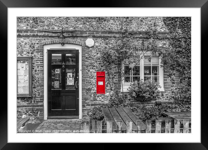 The old post office and village store, Hambleden,  Framed Mounted Print by Kevin Hellon