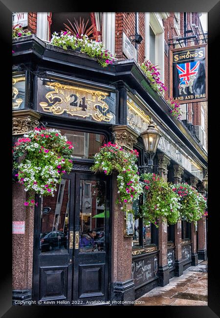 The Lamb and Flag public house, Framed Print by Kevin Hellon