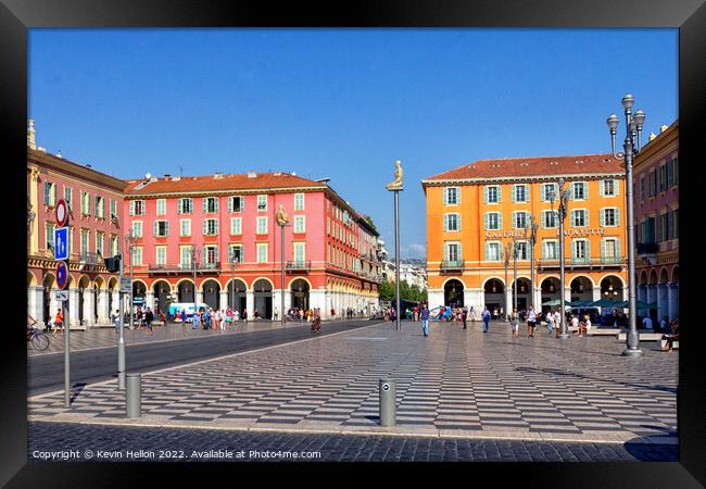 Place Massena in Nice, Cote D'Azur, France Framed Print by Kevin Hellon