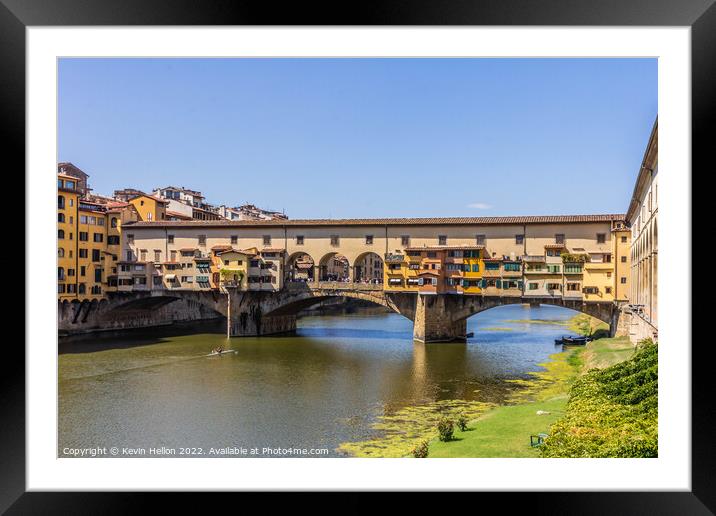 Ponte Vecchio, Florence, Italy Framed Mounted Print by Kevin Hellon