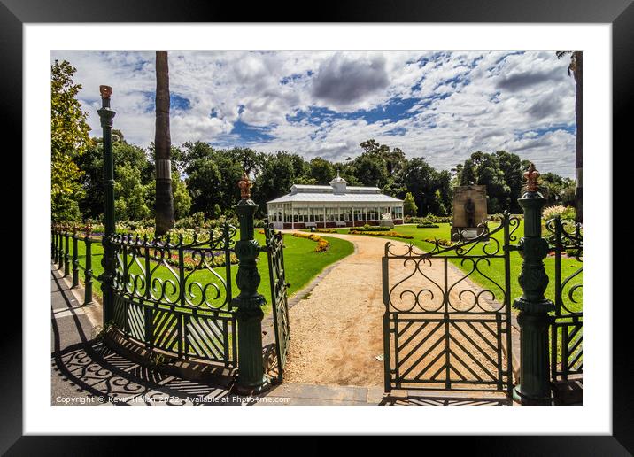 Open gate and path leading to the conservatory Framed Mounted Print by Kevin Hellon