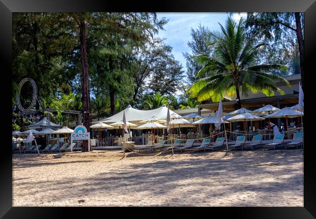 Catch Beach Club, Bang Tao beach, Phuket, Thailand Framed Print by Kevin Hellon