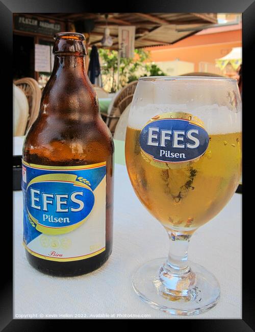 Efes Turkish Pilsner beer Framed Print by Kevin Hellon