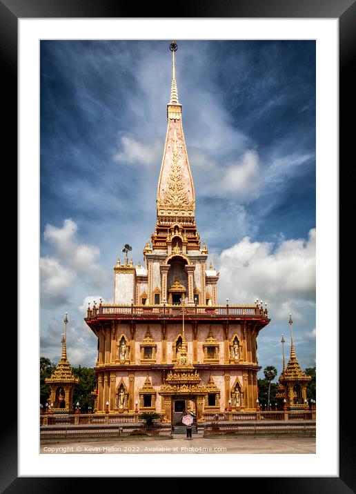 Wat Chalong, Phuket, Thailand Framed Mounted Print by Kevin Hellon