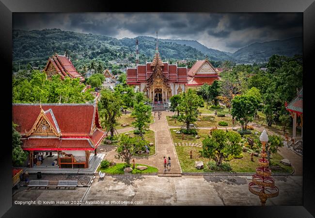 Wat Chalong, Phuket, Thailand Framed Print by Kevin Hellon
