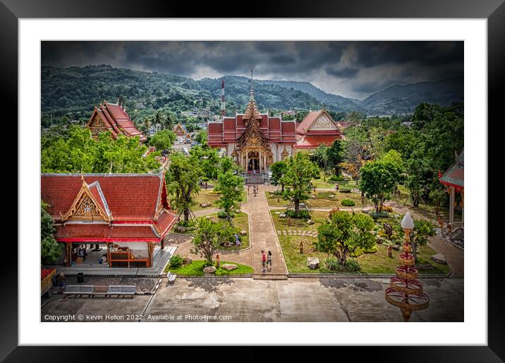 Wat Chalong, Phuket, Thailand Framed Mounted Print by Kevin Hellon