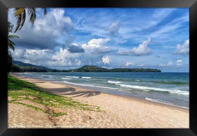 Bang Tao beach, Phuket, Thailand, on a beautiful, sunny day Framed Print by Kevin Hellon