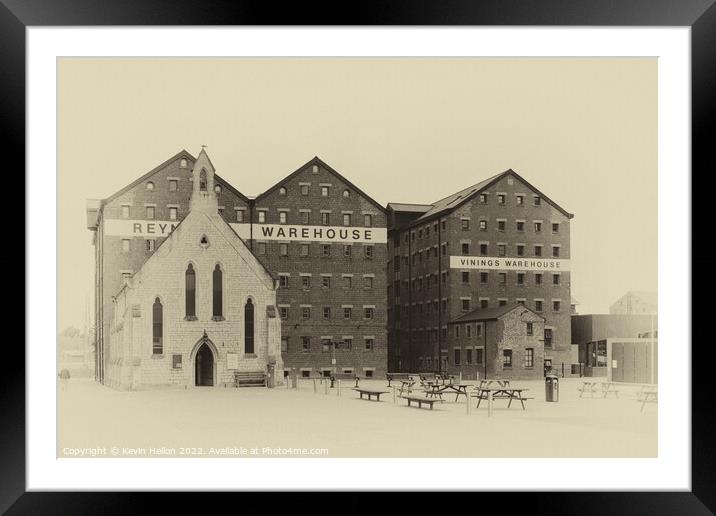Gloucester Docks - Antique Print Series -2 Framed Mounted Print by Kevin Hellon