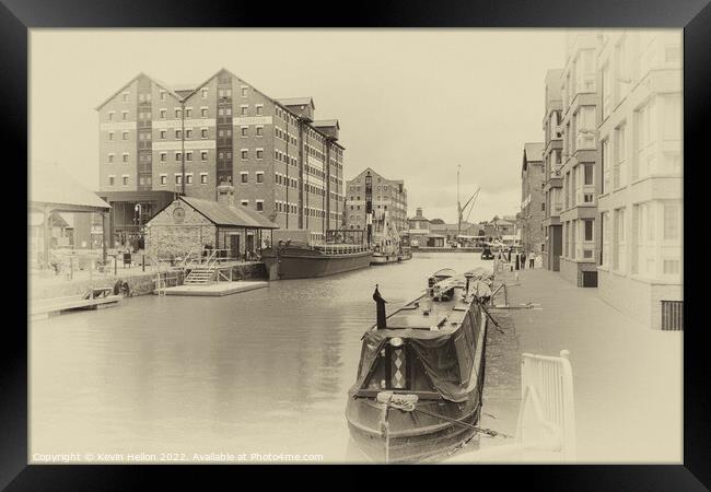 Gloucester Docks - Antique Print Series -1 Framed Print by Kevin Hellon