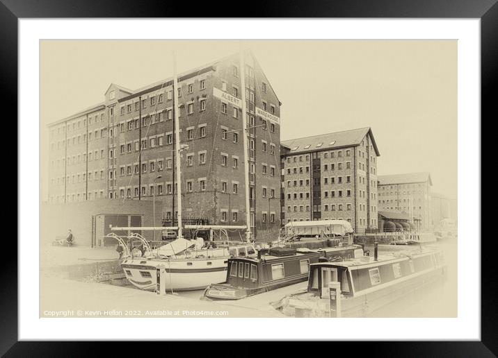 Gloucester Docks - Antique Print Series -4 Framed Mounted Print by Kevin Hellon