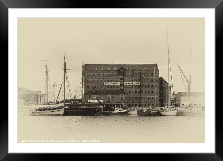 Gloucester Docks - Antique Print Series -8 Framed Mounted Print by Kevin Hellon