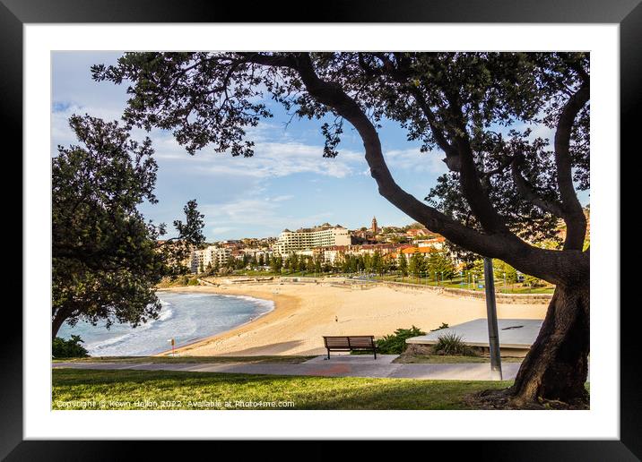 Beach, Coogee, Sydney, New South Wales, NSW, Australia Framed Mounted Print by Kevin Hellon