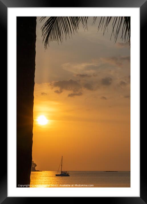 Sunset Kamala Beach, Thailand Framed Mounted Print by Kevin Hellon