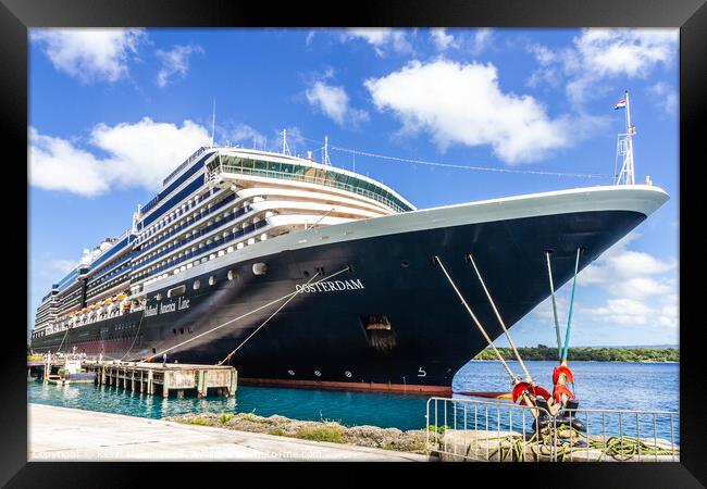 The cruise ship Oosterdam Framed Print by Kevin Hellon