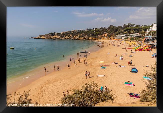 Oura Beach, Albufeira, Algarve, Portugal Framed Print by Kevin Hellon