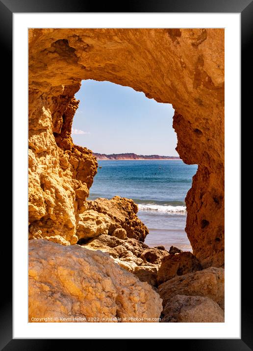 Praia Santa Eulalia, Albufeira, Algarve, Portugal Framed Mounted Print by Kevin Hellon