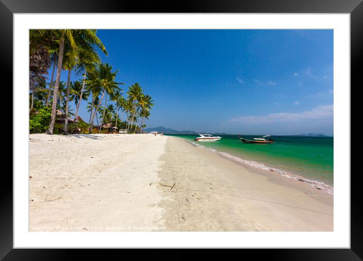 Beautiful beach on Koh Mook, Framed Mounted Print by Kevin Hellon