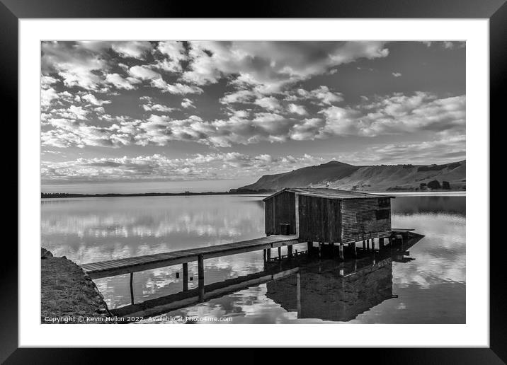 Boatshed at Hooper's Inlet, Otago Peninsular, South Island, New  Framed Mounted Print by Kevin Hellon