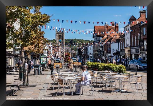 Market Place and Hart Street, Henley on Thames, Framed Print by Kevin Hellon