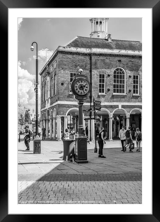 The Millenium Clock anf the Guidhall, High Wycombe, Framed Mounted Print by Kevin Hellon