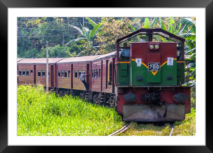 The Kandy to Ella train, Sri Lanka Framed Mounted Print by Kevin Hellon