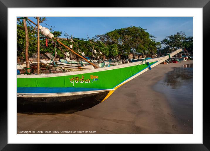 Traditional boat prow, Galle, Sri Lanka Framed Mounted Print by Kevin Hellon